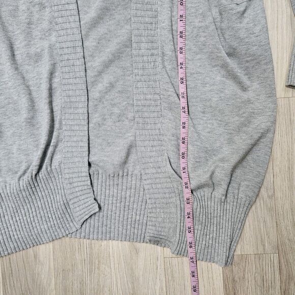 Neu Nomads Womens Gray Longline Cashmere Cardigan Size XL Cotton Open Front - Picture 7 of 9